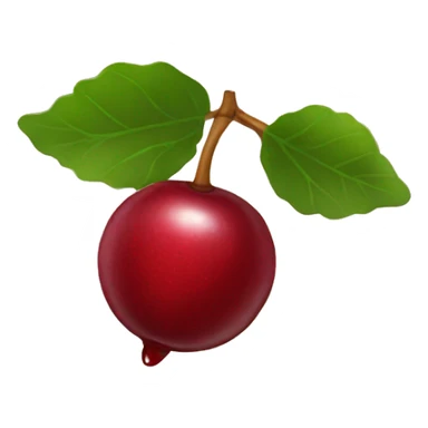 cranberries with leaves sticker