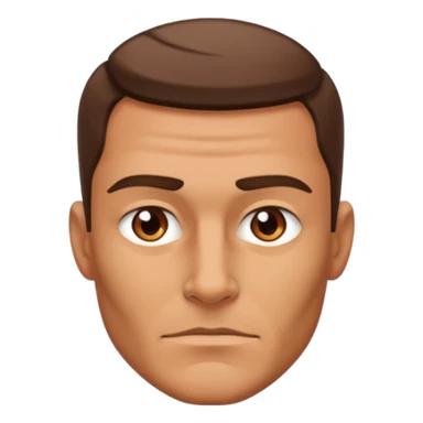 Make an emoji with a big jaw line and a alpha masculine look sticker