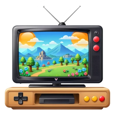 Tv with games sticker