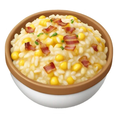 risotto with corn and bacon bits sticker