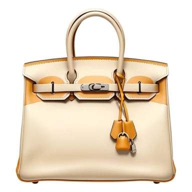 hermes birkin plain cream color bag sticker