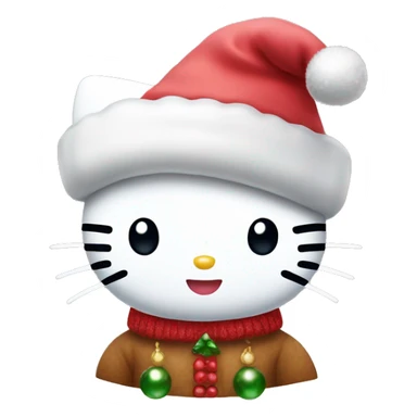 hello kitty with chistmas hat sticker