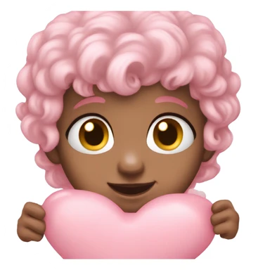 baby pink heart sticker