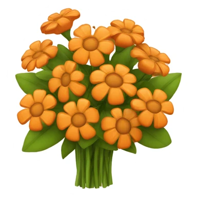 Orange flowers bouquet  sticker