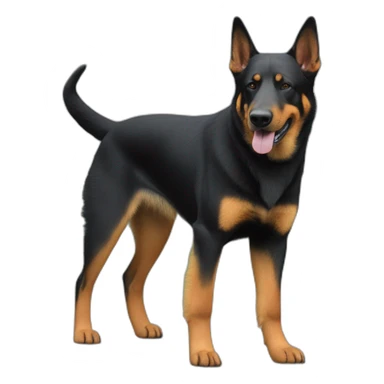 Berger allemand croisé beauceron avec les oreilles qui tombent  sticker