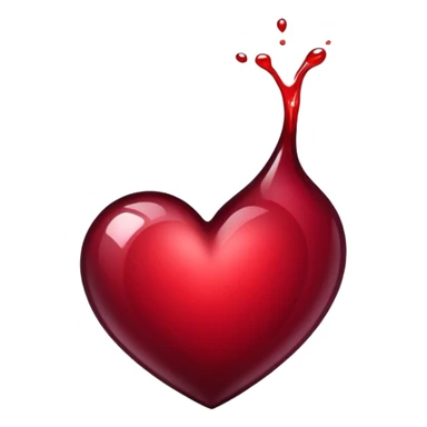 Corazón color vino  sticker