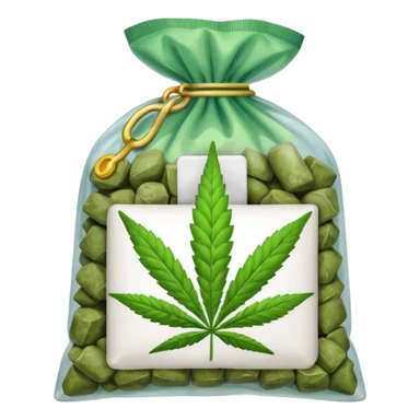 Weed pound baggie with the name Dolla Den on the label and a logo  sticker