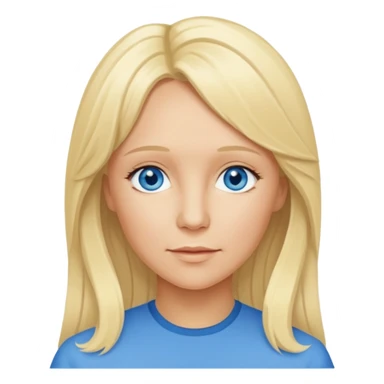 Agnetha Faltskog with blue eyes, blonde long hair sticker