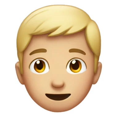 apple emoji with boy with his hand on the face sticker