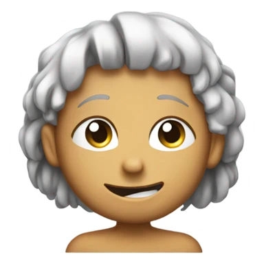 Fingers tucking hair behind one ear with smirk on face  sticker