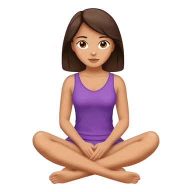 Brunette woman with crossed legs and bare feet. sticker