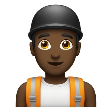 Hombre negro con casco sticker
