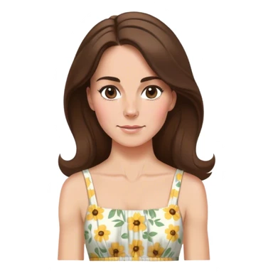 Make a photo of Kate Middleton in a sundress .  sticker