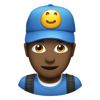 Persona levantando el pulgar arriba, con gorra color azul sticker