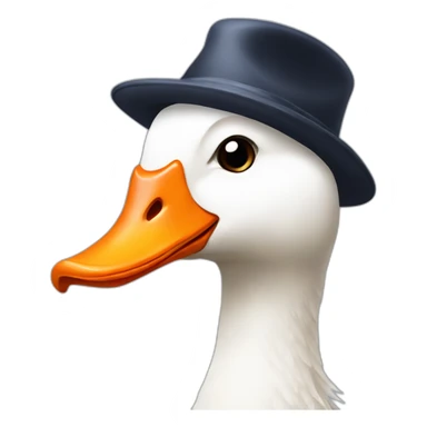 goose with a hat sticker