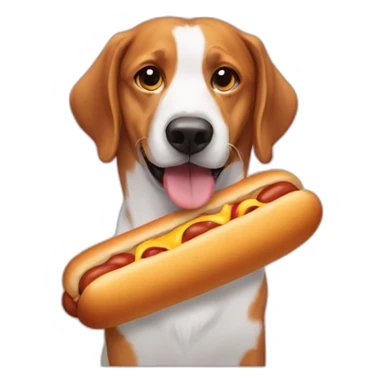 Dog as corndog sticker
