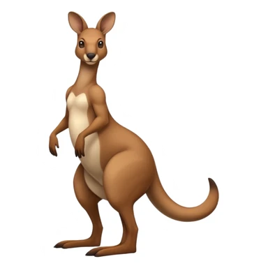 Kangaroo balancing on its tail sticker