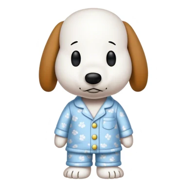 Snoopy in pajamas sticker