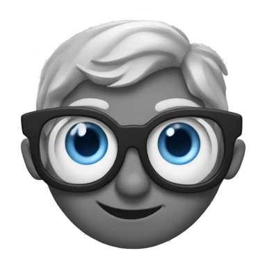 harpic with eyeglasses sticker