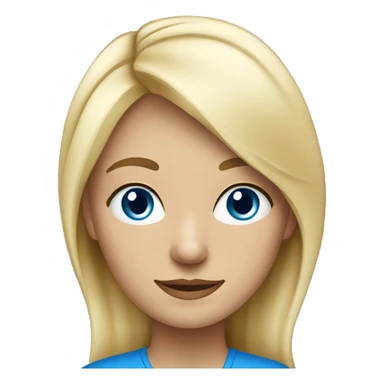 a teacher popular girl with blonde hair and blue eyes sticker