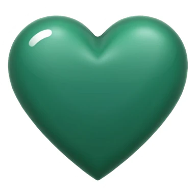 Dark green heart sticker