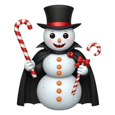 cute vampire snowman sticker