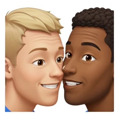 Black boyfriend white boyfriend kissing sticker