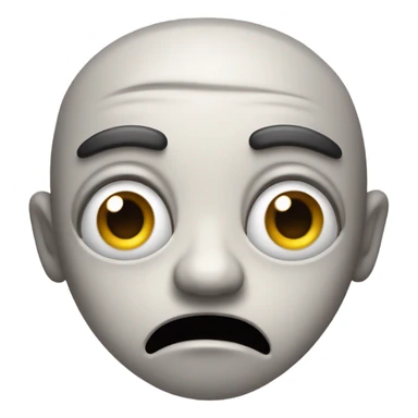 Meh what the heck weirded out face  sticker