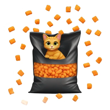 Cat inside a bag of Cheetos  sticker