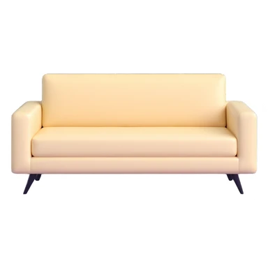 minimalist modern cream colored sofa sticker