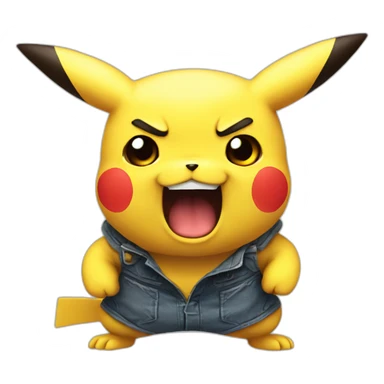 Angry Pikachu sticker