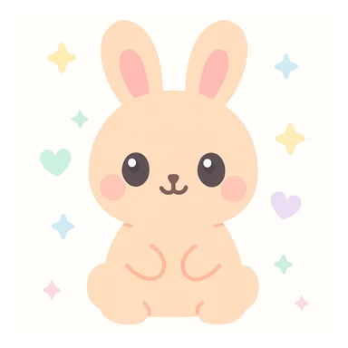 a cute bunny sticker