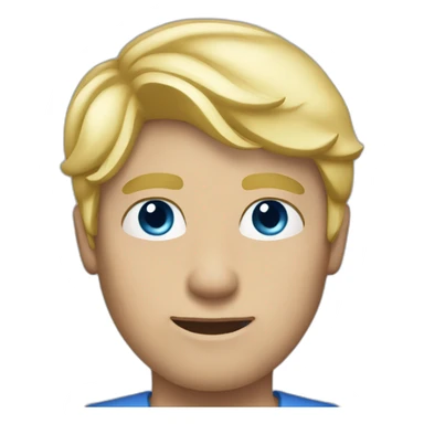 Man-Blond-Hair-blue-eyes sticker
