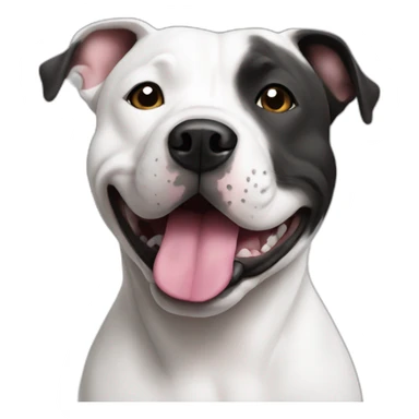 white staffy sticker