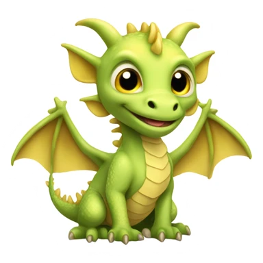 Yellow baby dragon sticker