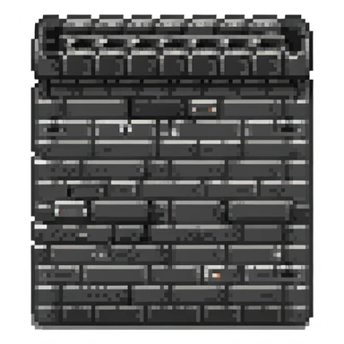 brick icon in pixel art style sticker