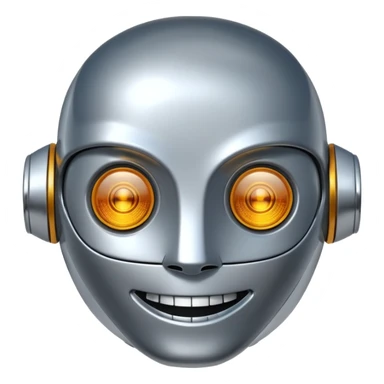 smiling robot sticker