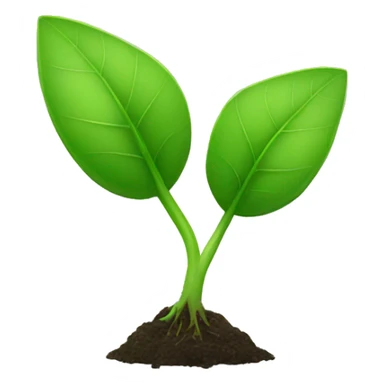 green plant sprout with two leaves sticker