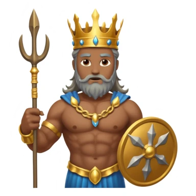 An emoji of the Greek god Poseidon sticker