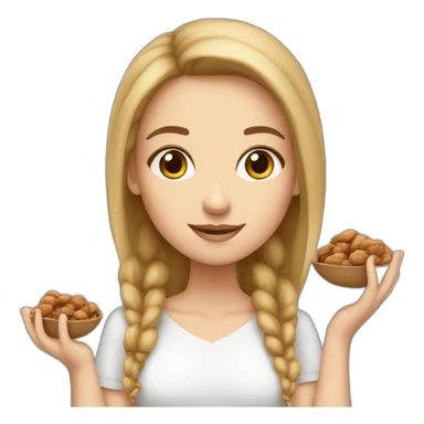 white-girl-with-walnuts sticker