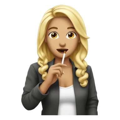 pretty blonde smoking jay sticker