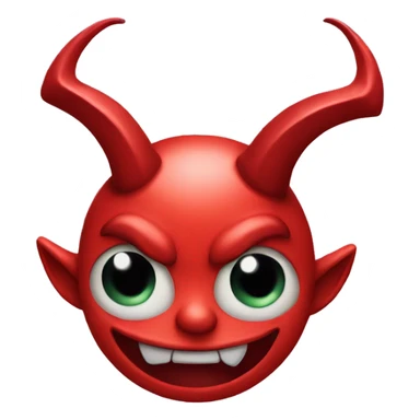 Devil emoji with heart eyes sticker