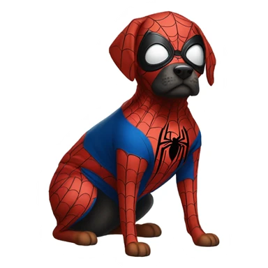 DOG in full SPIDER MAN sticker