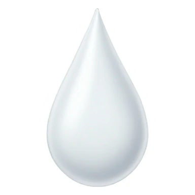 white teardrop sticker