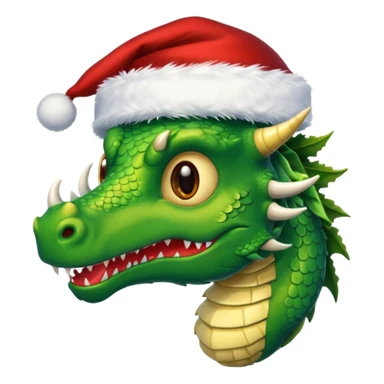 Emoji de Dragón Navideño  sticker