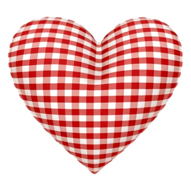 red and white gingham heart vintage  sticker