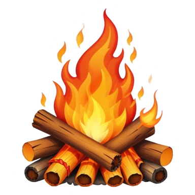 bonfire with flames sticker