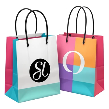 sephora and lululemon shopping bags sticker