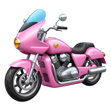 Pink motorcycle  sticker