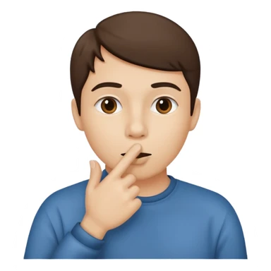 знак рукой "тише", "тшшш" у рта sticker